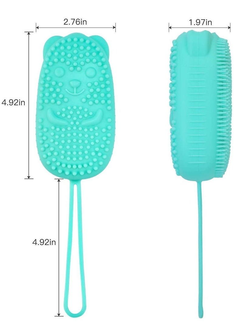 Silicone Bath Body Brush Back Scrubber Dual Sided Shower For Dead Skin Remover Exfoliate Clean Exfoliating - Image 5